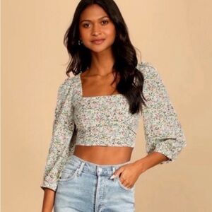 Lulu's Multicolor Floral Blouse